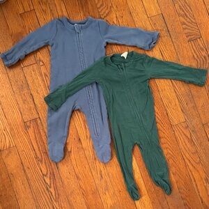 kate quinn Kids Footies - Blue and Green